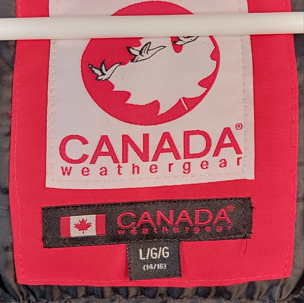 Canada Weather Gear Winter Cold Weather Faux Fur Trim Hooded Parka Coat L - Picture 10 of 15